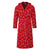 Women's Hooded Dressing Gown front - Pink Diamond | Bown of London